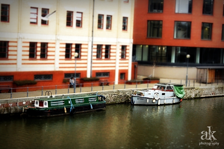 House Boats on the Severn River, Bristol.  tilt-shift photography hack. This Splendid Shambles.