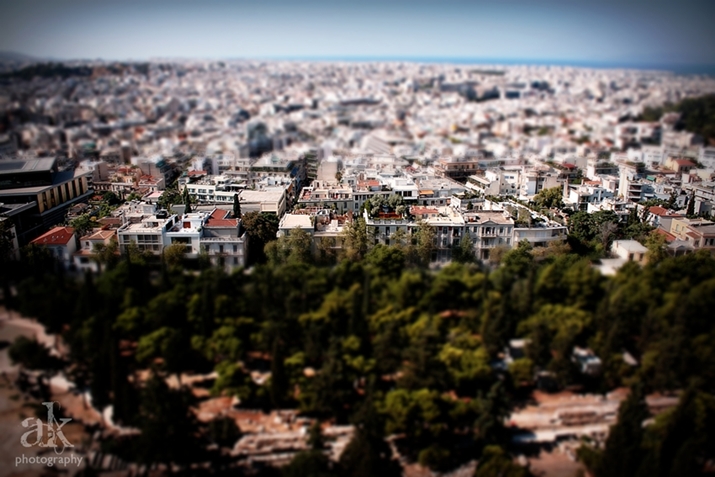 Athens, Greece, tilt-shift photography hack. This Splendid Shambles.