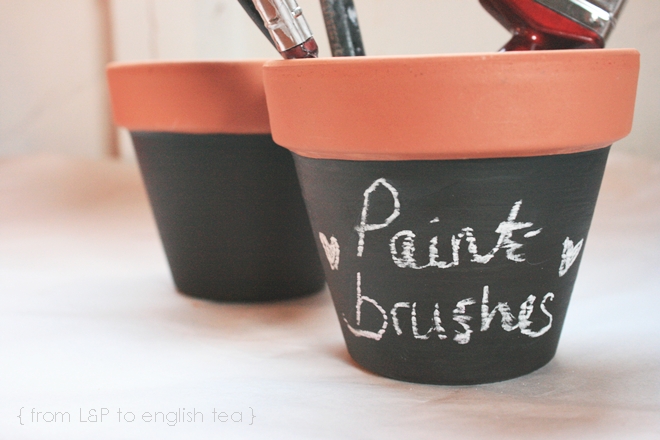 Quick and easy DIY blackboard pots