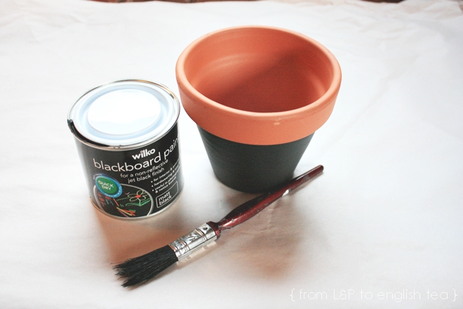 DIY blackboard pots
