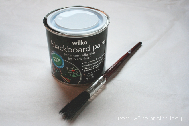 DIY blackboard pots - Blackboard paint from Wilko