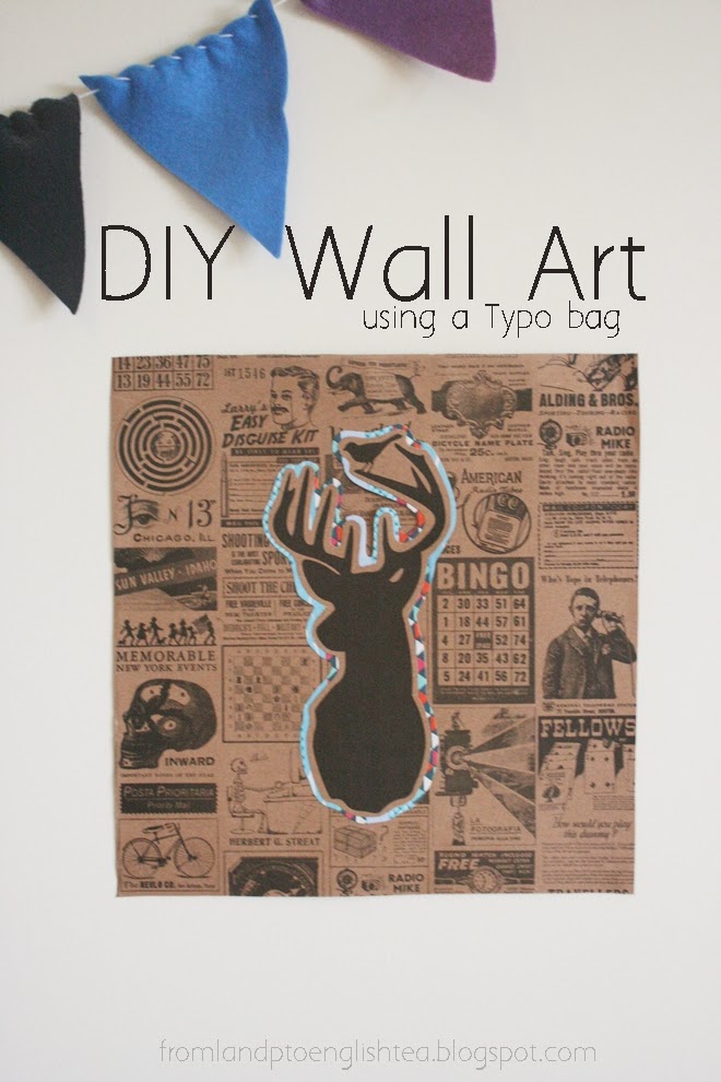 DIY Wall Art Using a Typo Brown Paper Bag | From L&P to English Tea Blog DIY Wall Art Using a Typo Brown Paper Bag | From L&P to English Tea Blog