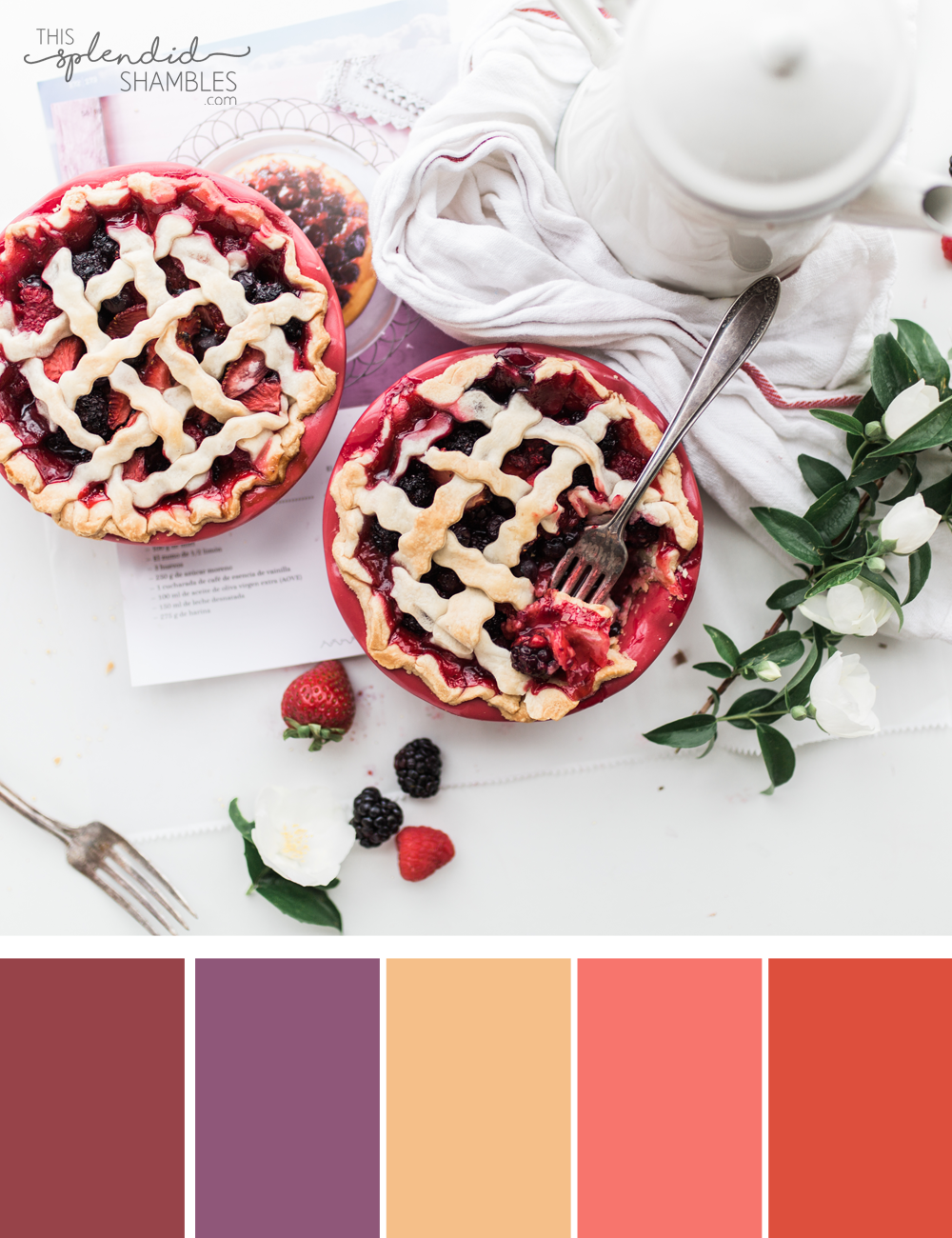 colour cluster strawberry pie