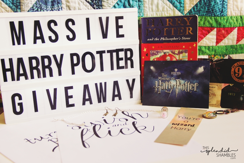 massive harry potter anniversary giveaway
