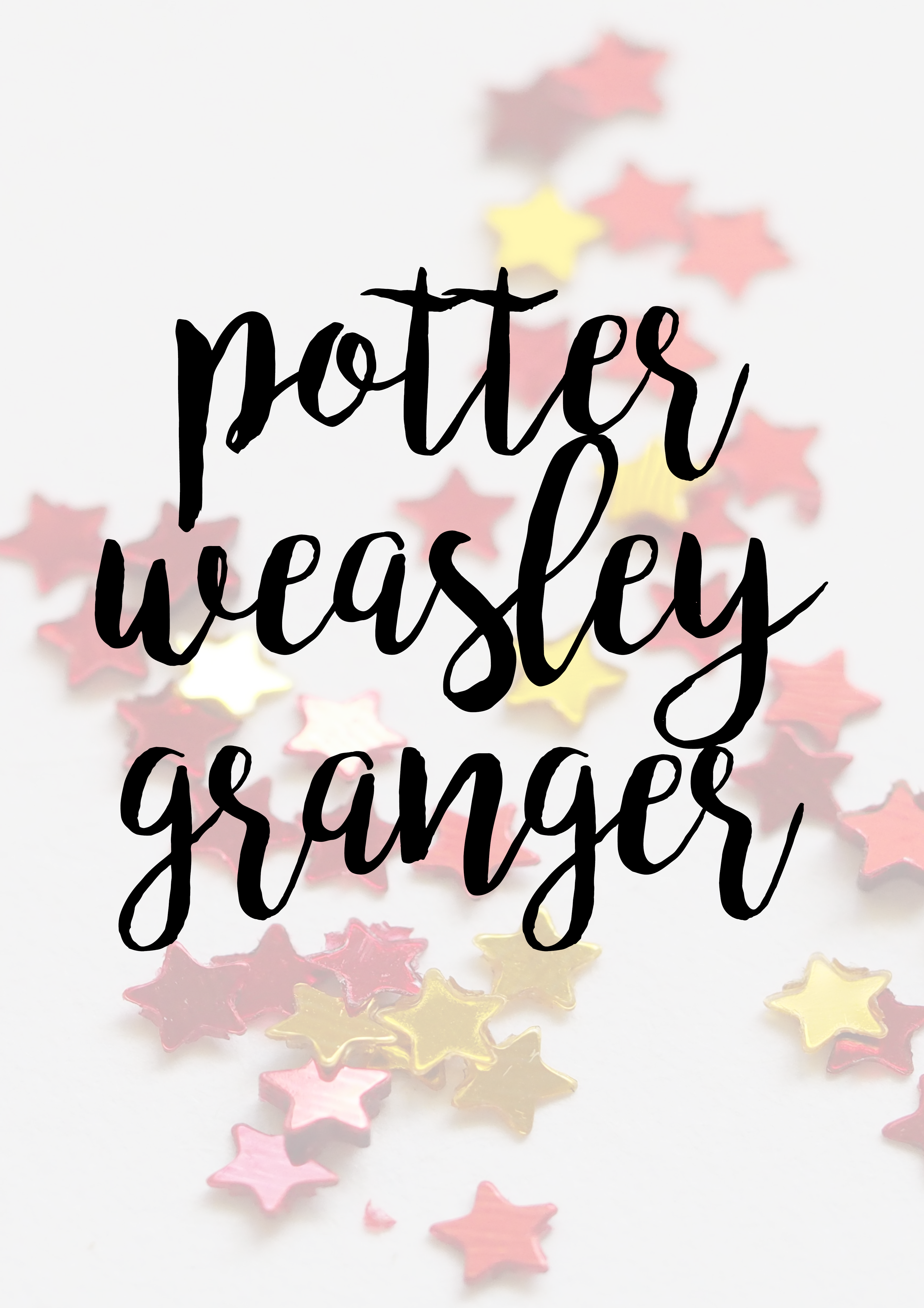 Free Harry Potter Printable - Potter Weasley Granger - Download on This Splendid Shambles