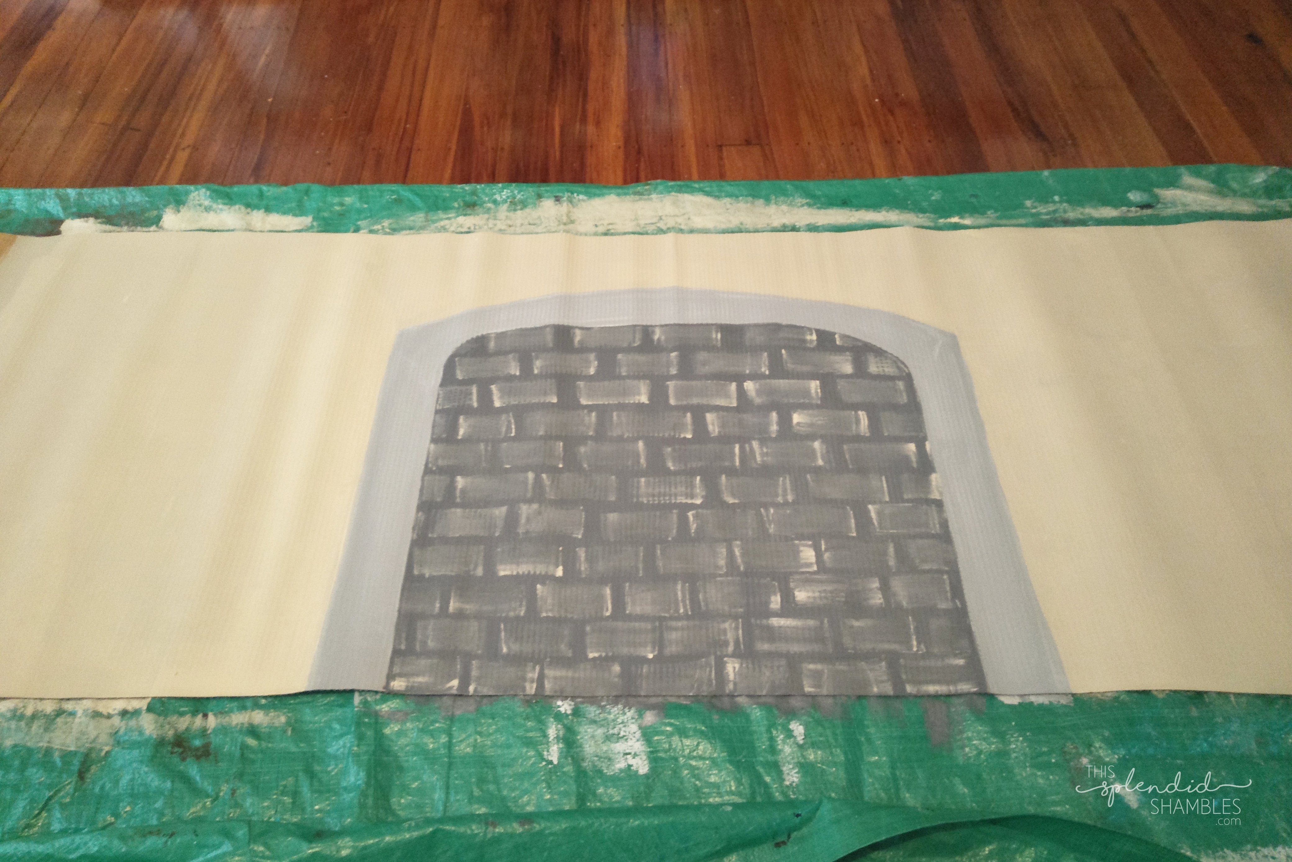 DIY Dursley's Fireplace | How to make the Dursley's fireplace from Harry Potter with flying Hogwarts acceptance letters. Details on This Splendid Shambles. 