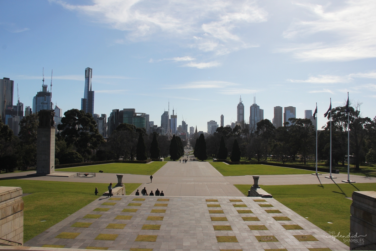 Melbourne City shrine veiew