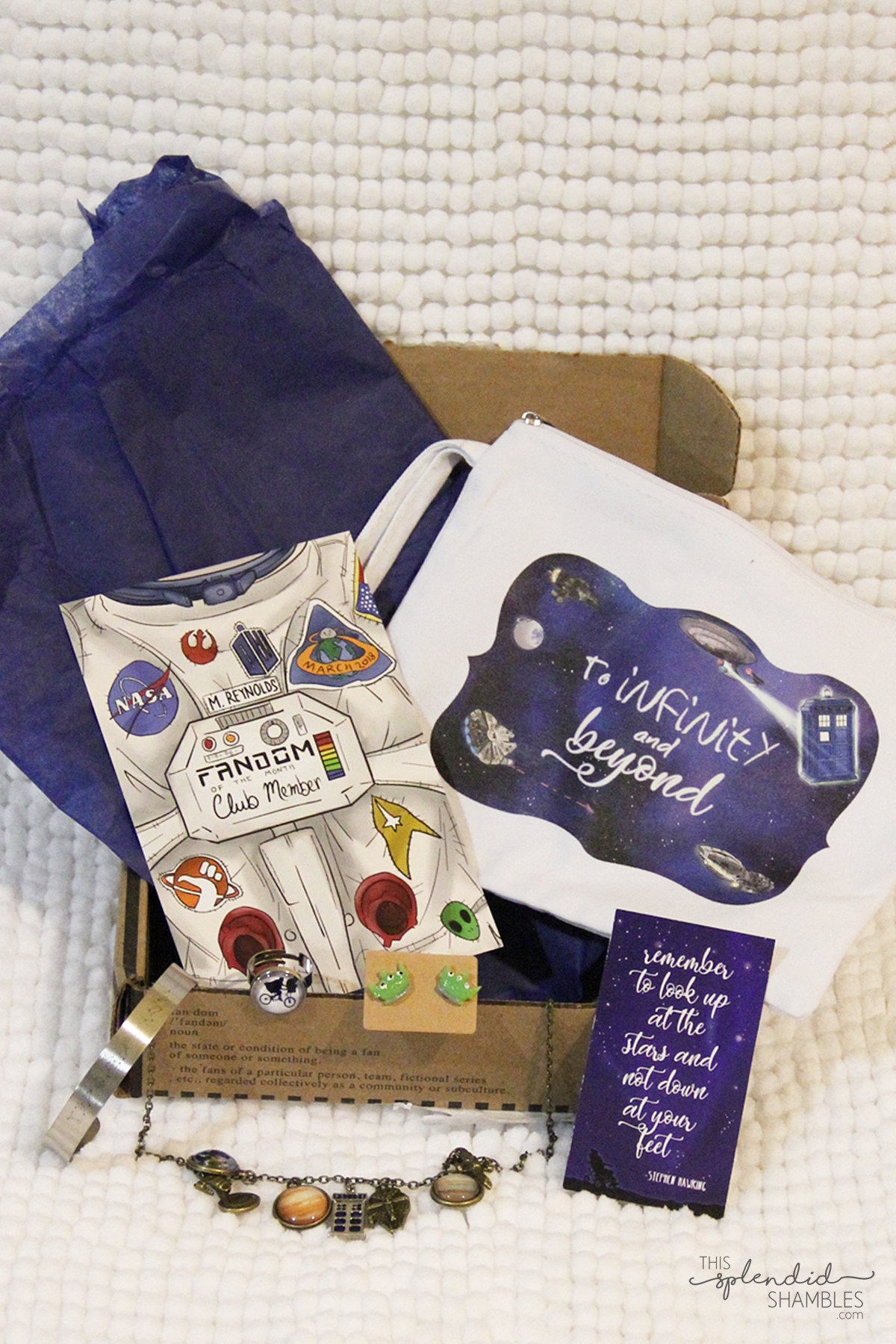 fandom of the month club april 2018 space themed